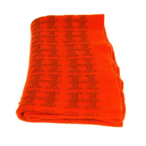 hermes orange h|hermes orange cashmere scarf.